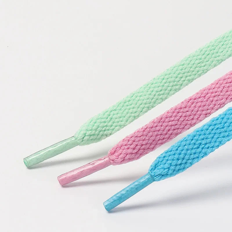 1 Pair Flat Shoelaces Classic Shoe Laces Fit Fashion Solid Sports Shoelace Casual Unisex Shoe Strings Shoe Accessories AF1