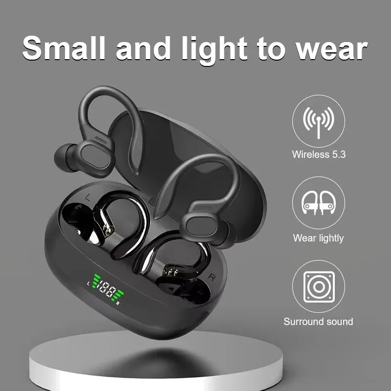 Original Drahtlose Kopfhörer Ture Drahtlose Ohrhörer Ohr Haken Sport HiFI Stereo Wasserdichte Headset Mit Mikrofon TWS Kopfhörer