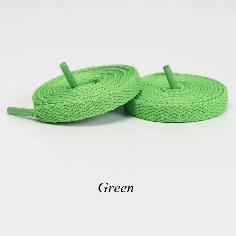1 Pair Flat Shoelaces Classic Shoe Laces Fit Fashion Solid Sports Shoelace Casual Unisex Shoe Strings Shoe Accessories AF1