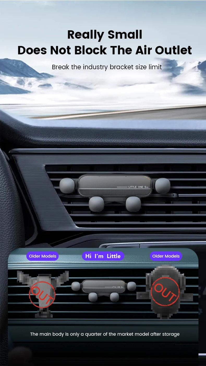 Gravity Car Phone Holder Air Vent Mount Cell Phone Holder in Car Mobile Support For iPhone 13 12 Xiaomi Universal GPS Stand