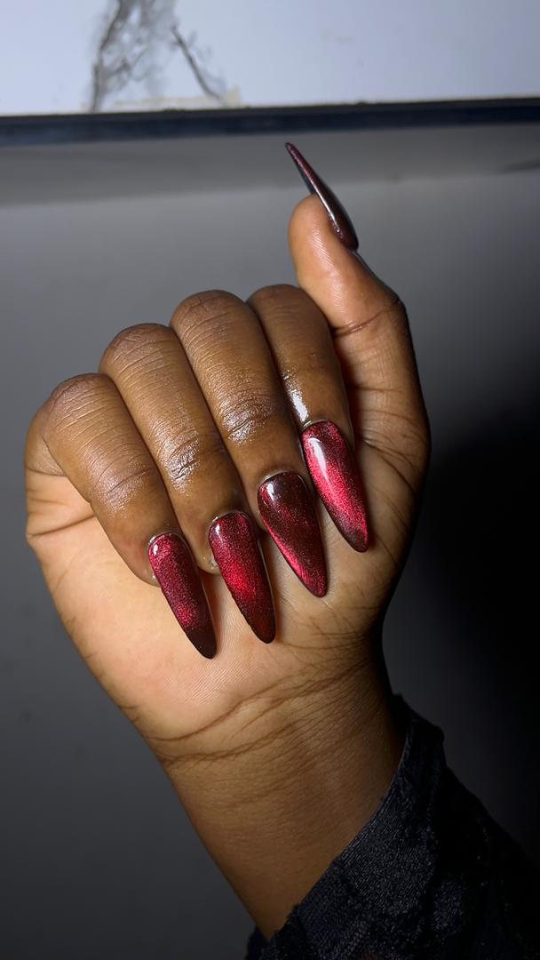 Red Glitter Luxury Press On Nails 🔥